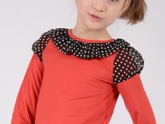 Bluza din tricot de culoare caramizie